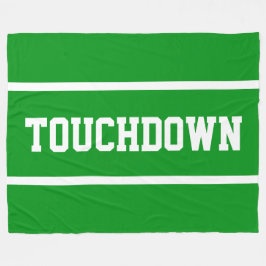 Manta Polar TOUCHDOWN Bold Bright Green White Football Stripes