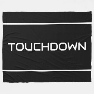Manta Polar TOUCHDOWN moderno y elegante con rayas en negro at