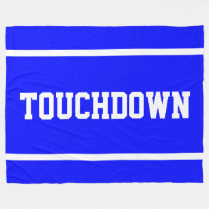 Manta Polar TOUCHDOWN Texto Deportivo Blanco con Rayas sobre A