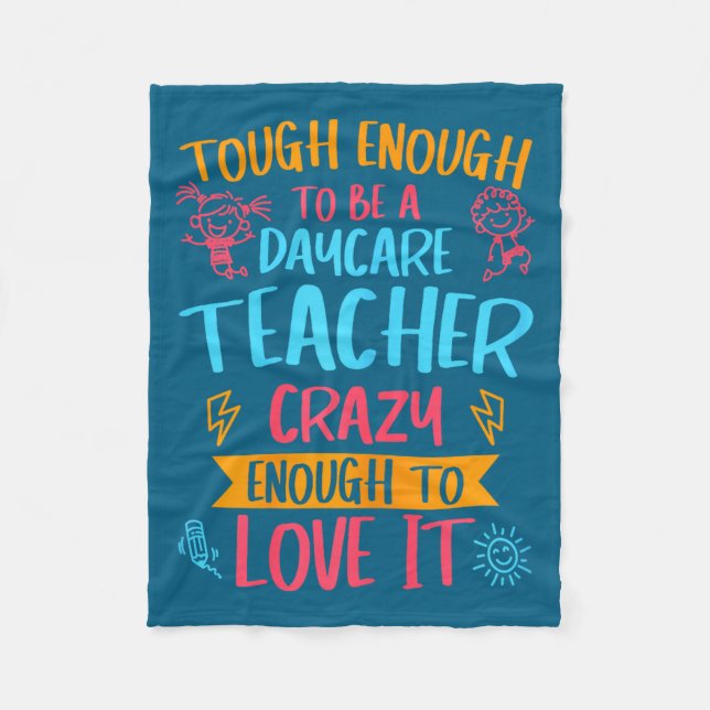 Manta Polar Tough Enough To Be A Daycare Teacher Funny Daycare (Anverso)