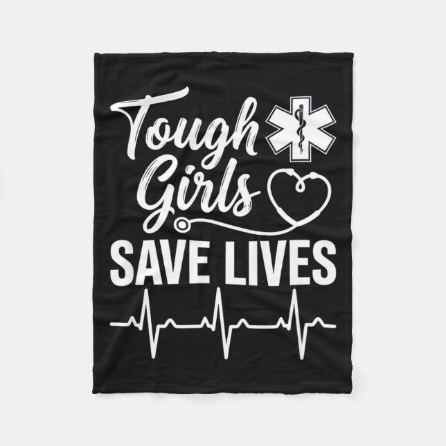 Manta Polar Tough Girls Save Lives Ems Paramedic Emt Stethosco (Anverso)