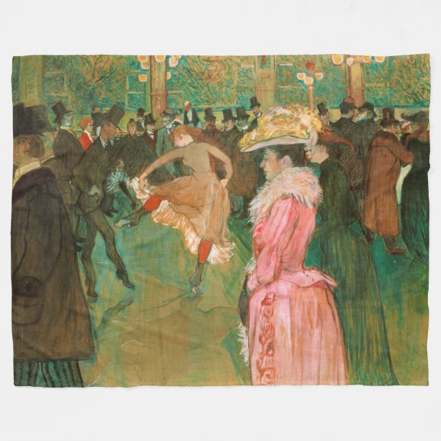Manta Polar Toulouse-Lautrec - En el Rouge, la danza (Frente (Horizontal))