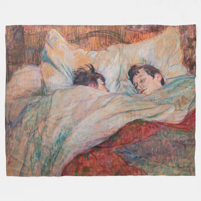 Manta Polar Toulouse-Lautrec - La cama (Frente (Horizontal))