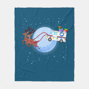 Manta Polar Trabajadores postales Navidades de Mail Truck Funn