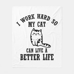 Manta Polar trabajo duro para que mi gato pueda vivir mejor.