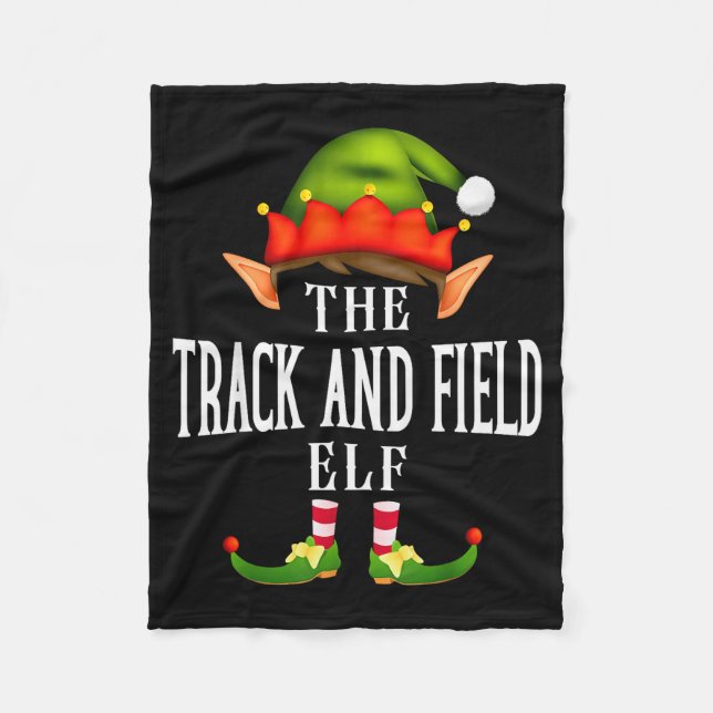 Manta Polar Track And Field Elf Group Funny Christmas Pajama P (Anverso)