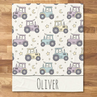 Manta Polar Tractor Dormilón Pastel Adorable