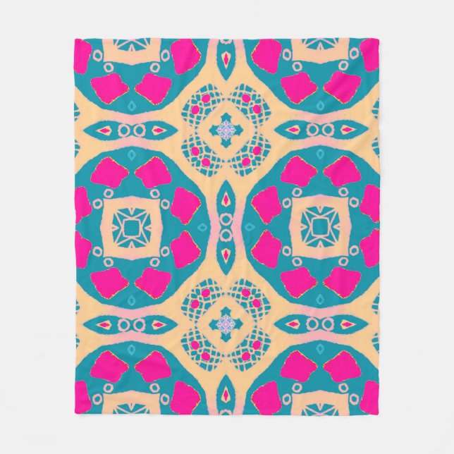 Manta Polar Traditional drawing. Repeat Peruvian Patchwork. Ti (Anverso)
