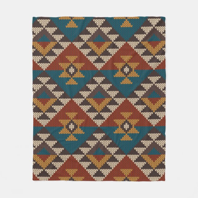 Manta Polar Traditional Tribal Aztec seamless pattern on the w (Anverso)