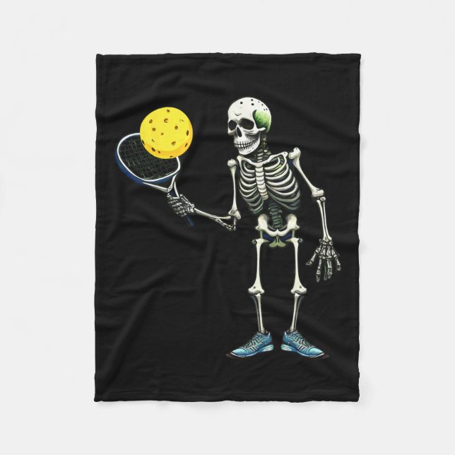 Manta Polar Traje de Halloween Pickleball Skeleton Tee Pickleb (Anverso)