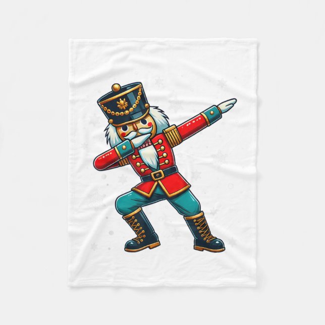 Manta Polar Traje de Navidad de Cascanueces haciendo Dabbing p (Anverso)