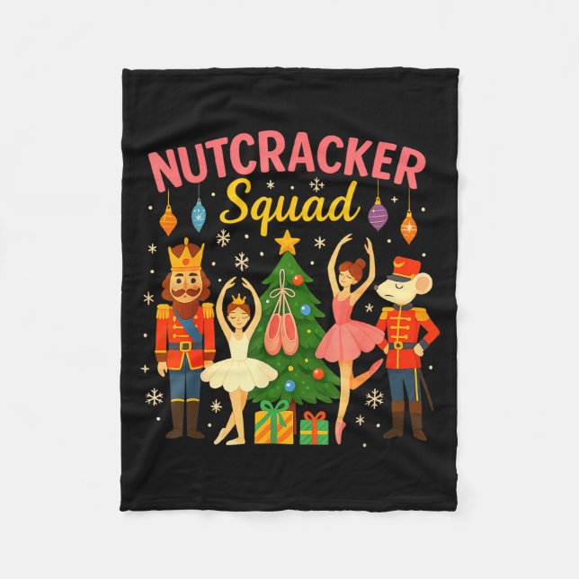 Manta Polar Traje de Navidad del escuadrón de ballet Nutcracke (Anverso)