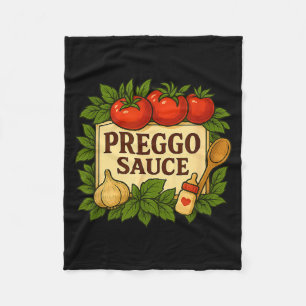 Manta Polar Traje de Salsa Preggo Divertido Anuncio de Embaraz