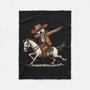 Manta Polar Traje de vaquero esqueleto para niños y hombres pa