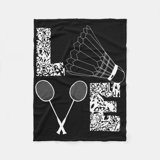 Manta Polar Transbordador Love Badminton Lover Racquet Smashs (Anverso)