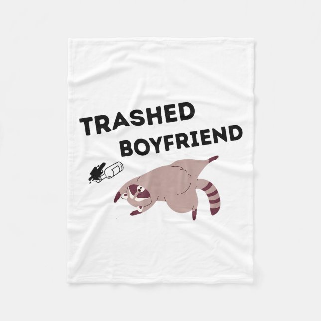 Manta Polar Trashed Boyfriend, Funny Trashed Panda Couples Pre (Anverso)