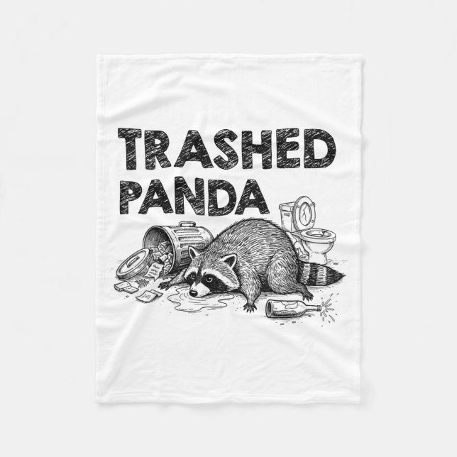 Manta Polar Trashed Panda Funny Drunk Racoon Gets Drunk Meme F (Anverso)