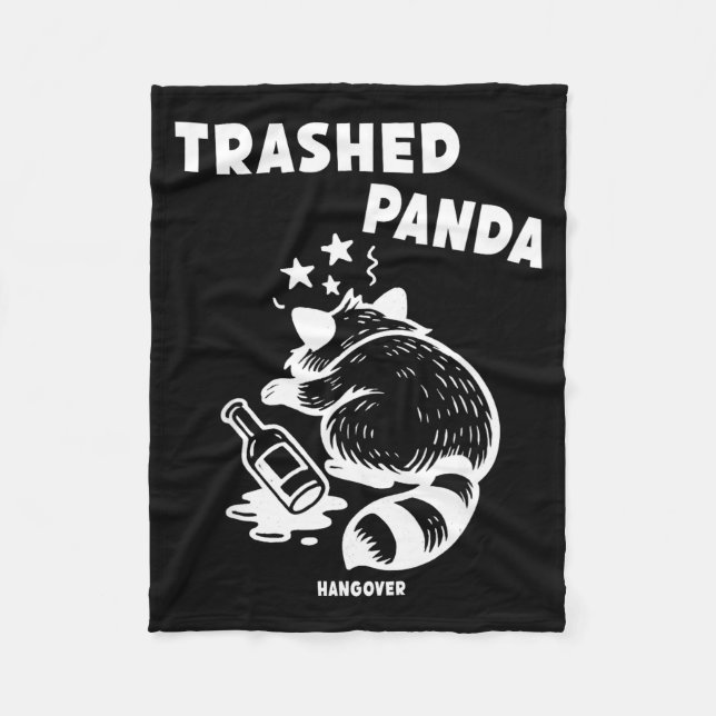 Manta Polar Trashed Panda Hangover Social Media Crazy Drunk Ra (Anverso)