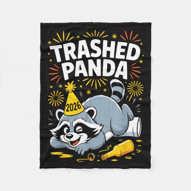 Manta Polar Trashed Panda New Year 2026 Funny Raccoon Design  (Anverso)