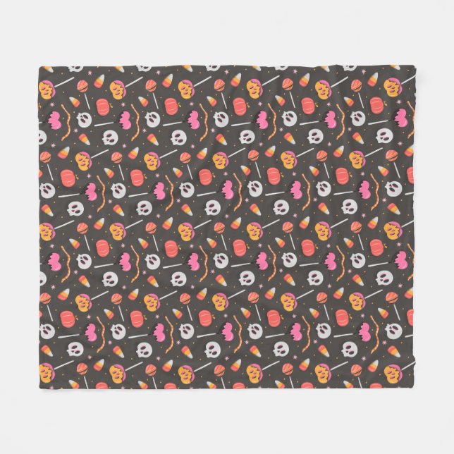 Manta Polar Tratamientos de Halloween (Frente (Horizontal))