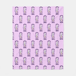 Manta Polar "Tratamientos para comer para dos" Púrpura de Hall