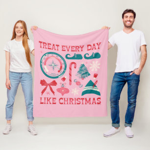 Manta Polar Tratar todos los días como Navidades