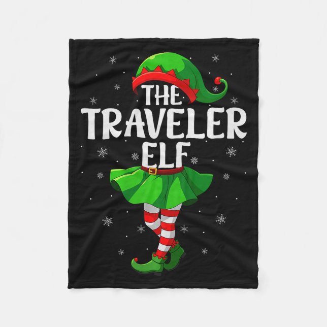 Manta Polar Traveler Elf Christmas Girls Women Elf Squad Xmas  (Anverso)