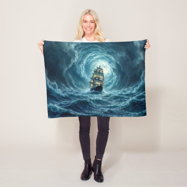 Manta Polar Trayecto del galeón de tormenta de tempestad oceán (In situ)