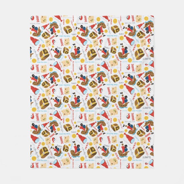 Manta Polar Treasure Island Pirate Fleece Blanket (Anverso)
