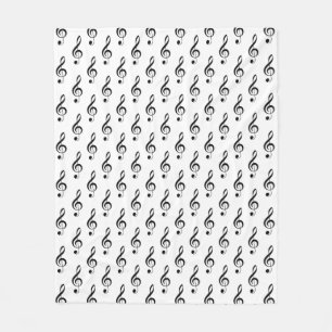 Manta Polar Treble Clef Musical Fleece Blanket