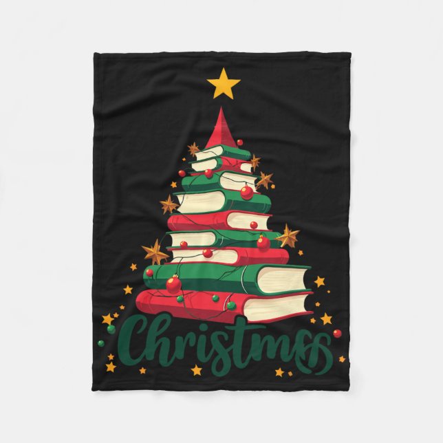 Manta Polar Tree Love Reading Books Librarian Men Women Funny  (Anverso)