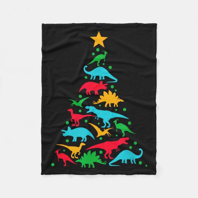 Manta Polar Tree Rex Dinosaur Dino Tree Christmas Tree Funny  (Anverso)