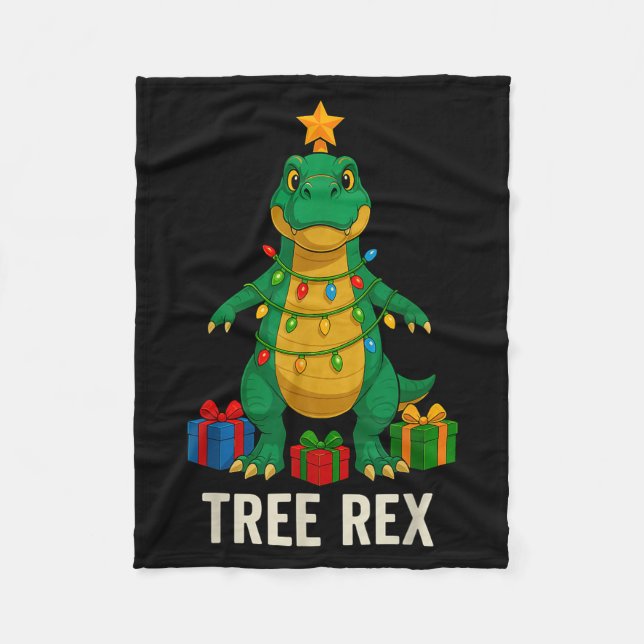 Manta Polar Tree Rex Funny Dinosaur Christmas  (Anverso)