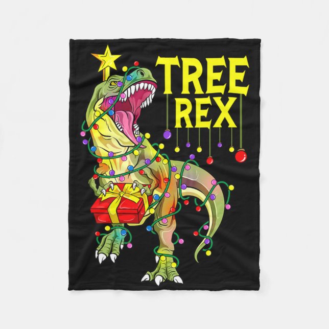 Manta Polar ¡Tree Rex! Paleontólogo divertido de Navidad (Anverso)