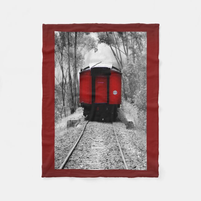 Manta Polar Tren rojo del vapor del Victorian del Caboose (Anverso)