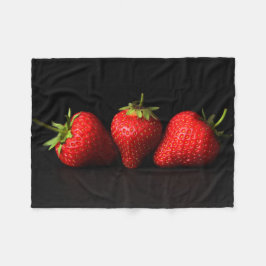 Manta Polar Tres fresas sobre el fbcnm negro