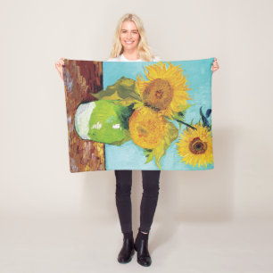 Manta Polar Tres girasoles, Van Gogh