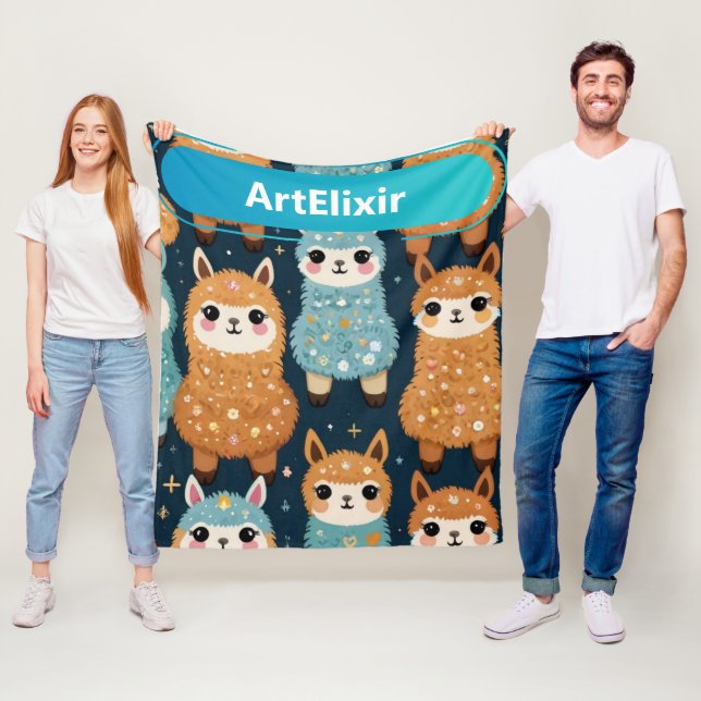 Manta Polar Tres llamas alpaca (In situ)