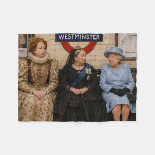 Manta Polar Tres reinas en el metro de Londres