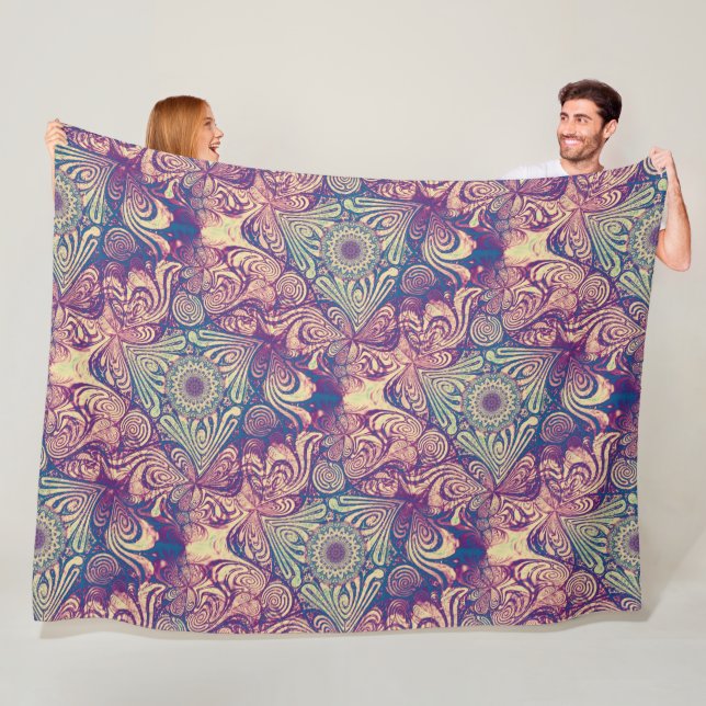 Manta Polar Triángulo Laberinto Mandala Patrón sin inconvenien (In situ)