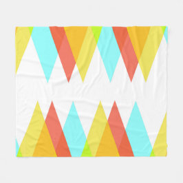 Manta Polar Triángulos amarillos, rojos y azules cadetes