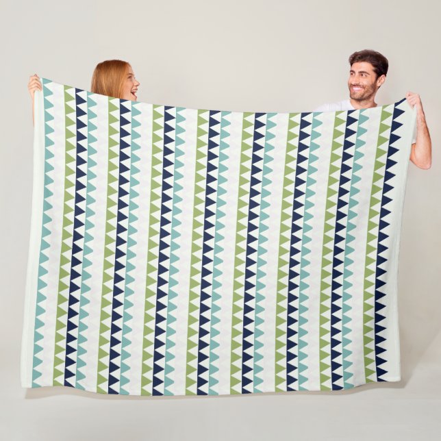 Manta Polar Triángulos de Neptune, Seashell, Green y Navy (In situ)