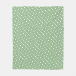 Manta Polar Triángulos diminutos minimalistas en verde polvori