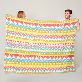 Manta Polar Triángulos Y Círculos Coloridos