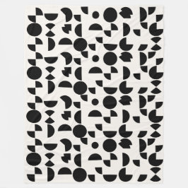 Manta Polar Tribal geométrica elegante y blanco moderno