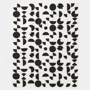 Manta Polar Tribal geométrica elegante y blanco moderno