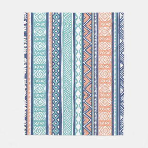 Manta Polar Tribual Pastel Navajo: patrón sin costuras.