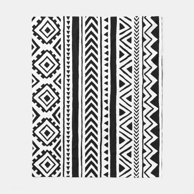 Manta Polar Tribus étnicas: Patrón hecho a mano (Anverso)