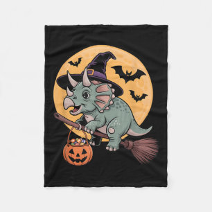 Manta Polar Triceratops Gorra de Brujas Calabaza Halloween Ves