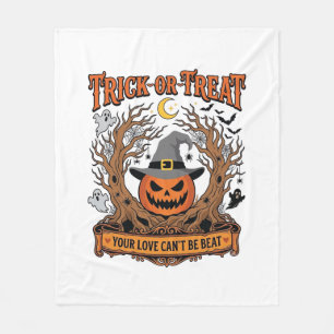 Manta Polar Trick Or Treat Halloween Calabaza Bruja Sombrero E